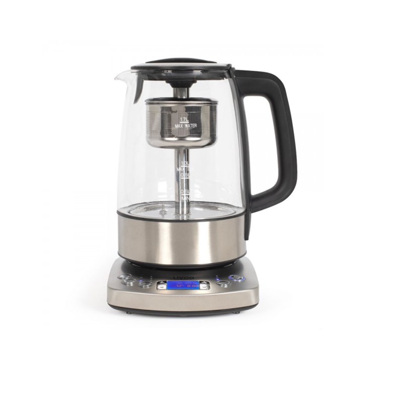 Bouilloire sans fil 1.7l 2000w verre&nbsp;gris