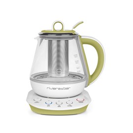 Théière 0.8l 800w blanc et vert