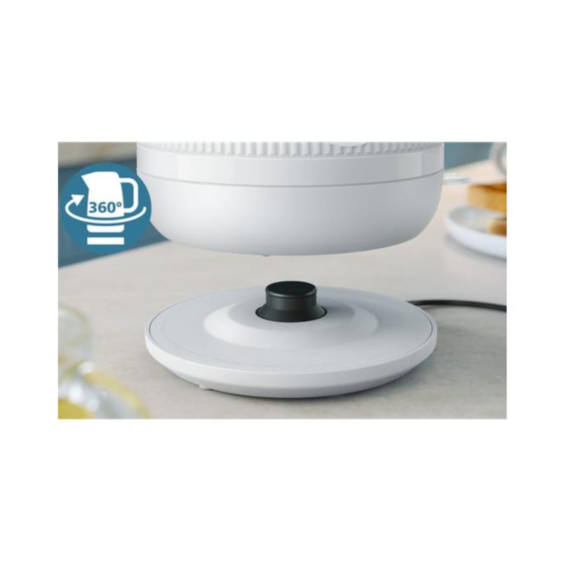 Bouilloire sans fil 1.7l 2200w blanc philips hd9411.00 (Philips) - Image 3