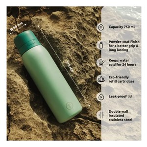 Bouteille isotherme filtrante 0.7l vert