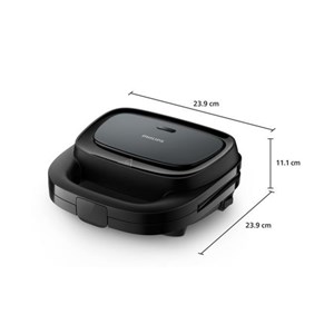 Appareil à croque-monsieur 750w noir
