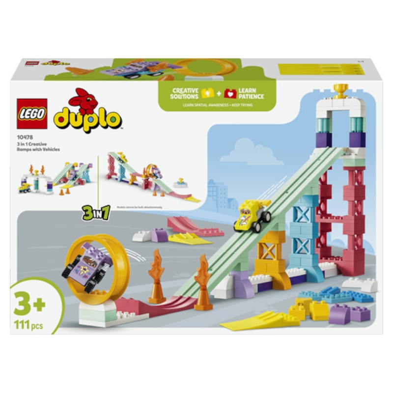 LEGO® DUPLO® Rampes créatives 3-en-1 avec véhicules Ma ville 10478