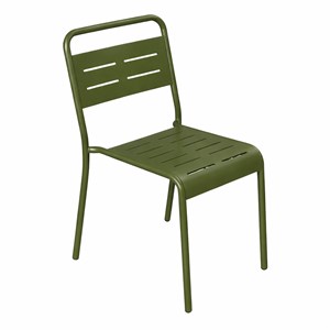 Bergame lot de 6 chaises de jardin empilables vertes