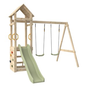 Aire de jeux toboggan - balançoires - m