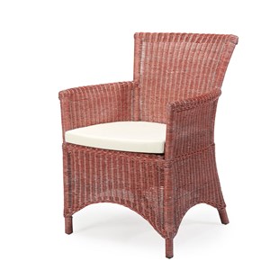 Fauteuil rosas rouge en osier fitrit