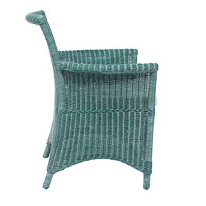 Fauteuil rosas vert en osier fitrit