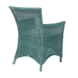 Fauteuil rosas vert en osier fitrit