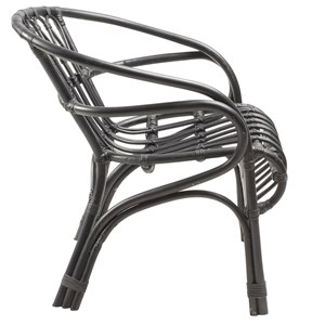 Fauteuil barbade noir - bambou