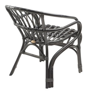 Fauteuil barbade noir - bambou