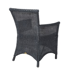 Fauteuil rosas noir en osier fitrit