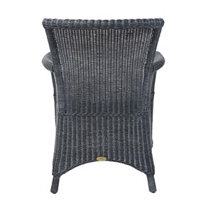 Fauteuil rosas noir en osier fitrit