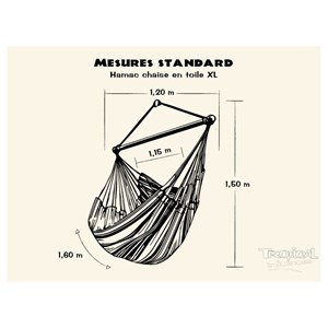 Hamac chaise barbacoa xl avec support so