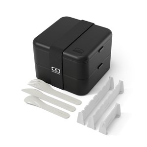 Lunch box compartimentée 1l noir