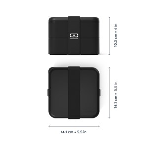 Lunch box compartimentée 1l noir