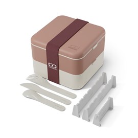 Lunch box compartimentée 1l rose