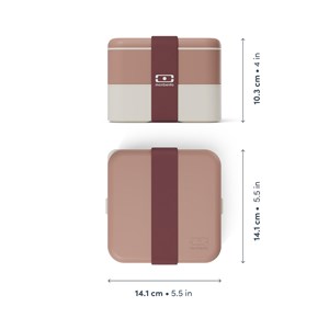 Lunch box compartimentée 1l rose