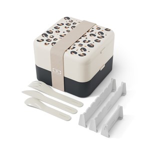 Lunch box compartimentée 1l léopard