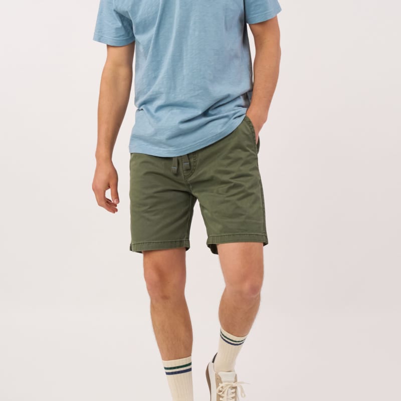 Short en coton kaki