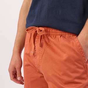 Short en coton rouge brique S