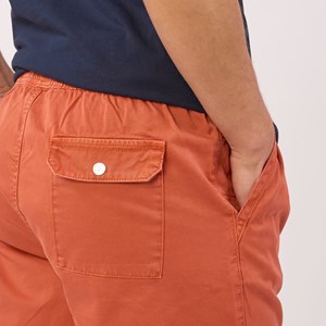 Short en coton rouge brique S