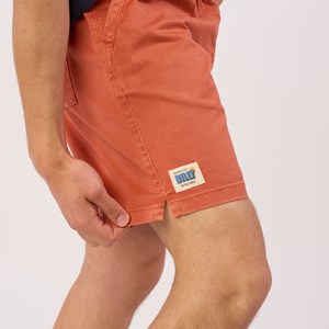Short en coton rouge brique S