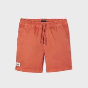 Short en coton rouge brique S