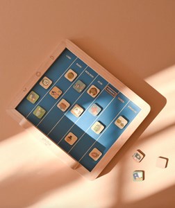 Semainier magnétique bleu Bleu