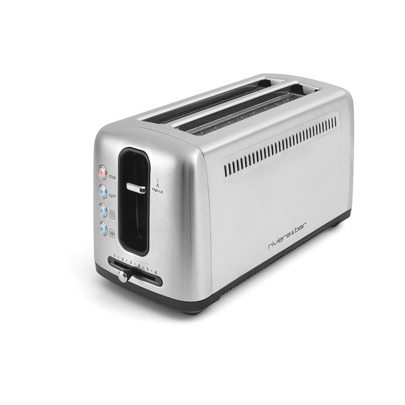 Grille-pains 2 fentes 1500w inox