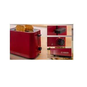 Grill-pain 2 fentes 950w rouge