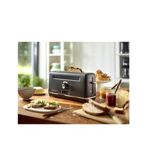 Grille-pains 1 fente 1010w noir satin