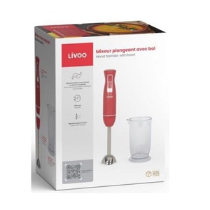 Mixeur plongeant 400w rouge
