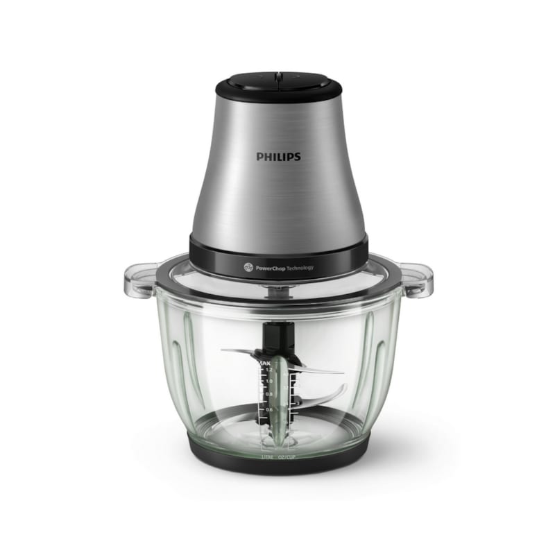 Mini hachoir bol verre 2l 500w silver philips hr1503 00 (Philips) - Couverture