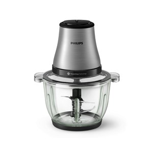 Mini hachoir bol verre 2l 500w silver