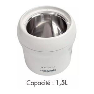 Sorbetière 1.5l 15w blanc