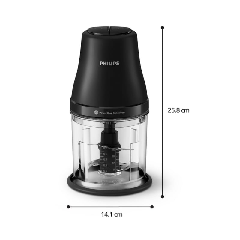 Mini hachoir bol 0.7l 450w noir philips hr1501 00 (Philips) - Image 1