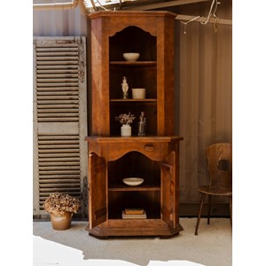 Haut buffet d'angle en bois n°1480