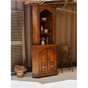 Haut buffet d'angle en bois n°1480