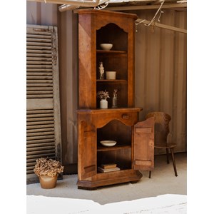 Haut buffet d'angle en bois n°1480