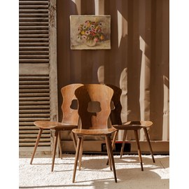 Lot de 3 chaises baumann en bois n°1157