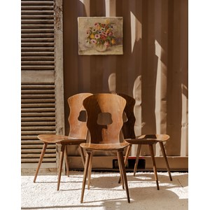 Lot de 3 chaises baumann en bois n°1157