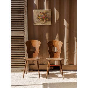 Lot de 3 chaises baumann en bois n°1157