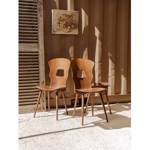 Lot de 3 chaises baumann en bois n°1157