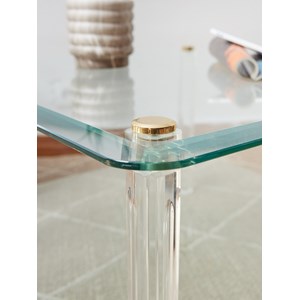 Table basse en verre hollywood regency n°927