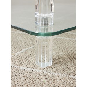 Table basse en verre hollywood regency n°927