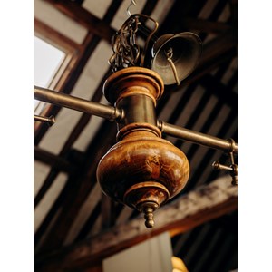 Suspension billard en bois et verre n°264