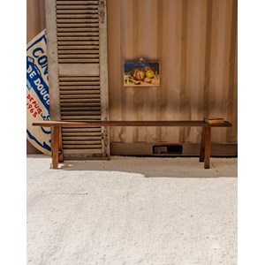 Antoine, le banc de ferme en noyer n°384