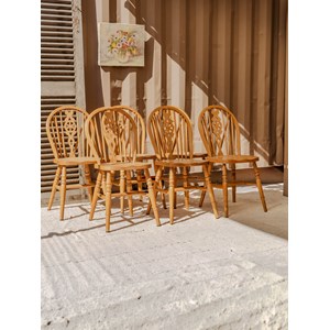 Lot de 6 chaises windsor wheelback n°1156