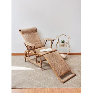 Claudine, la chaise longue en rotin n°12