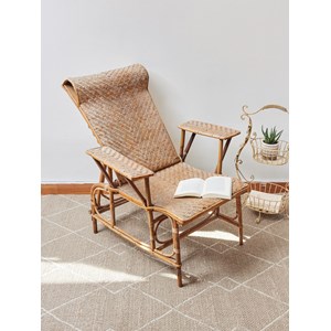 Claudine, la chaise longue en rotin n°12