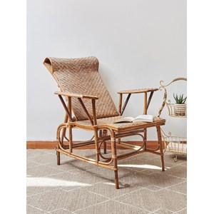 Claudine, la chaise longue en rotin n°12